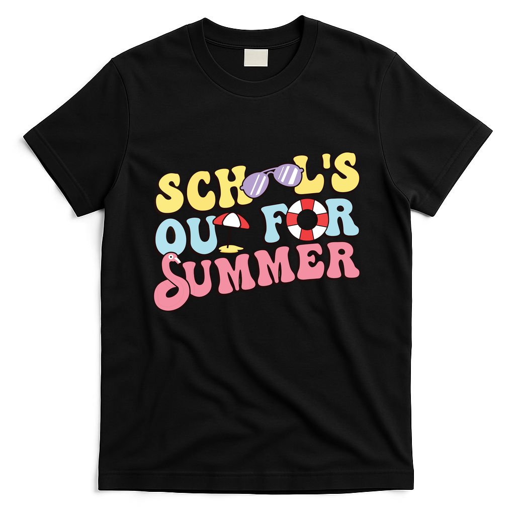 Schools Out For Summer Graduation Students Teacher Vacation. T-Shirt