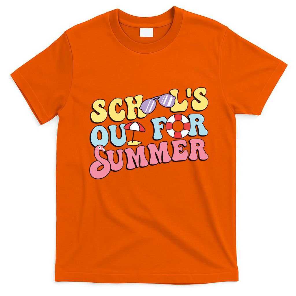Schools Out For Summer Graduation Students Teacher Vacation. T-Shirt