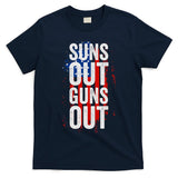 Suns Out Guns Out Tank Top Men Women 4th Of July USA Flag T-Shirt