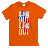 Suns Out Guns Out Tank Top Men Women 4th Of July USA Flag T-Shirt
