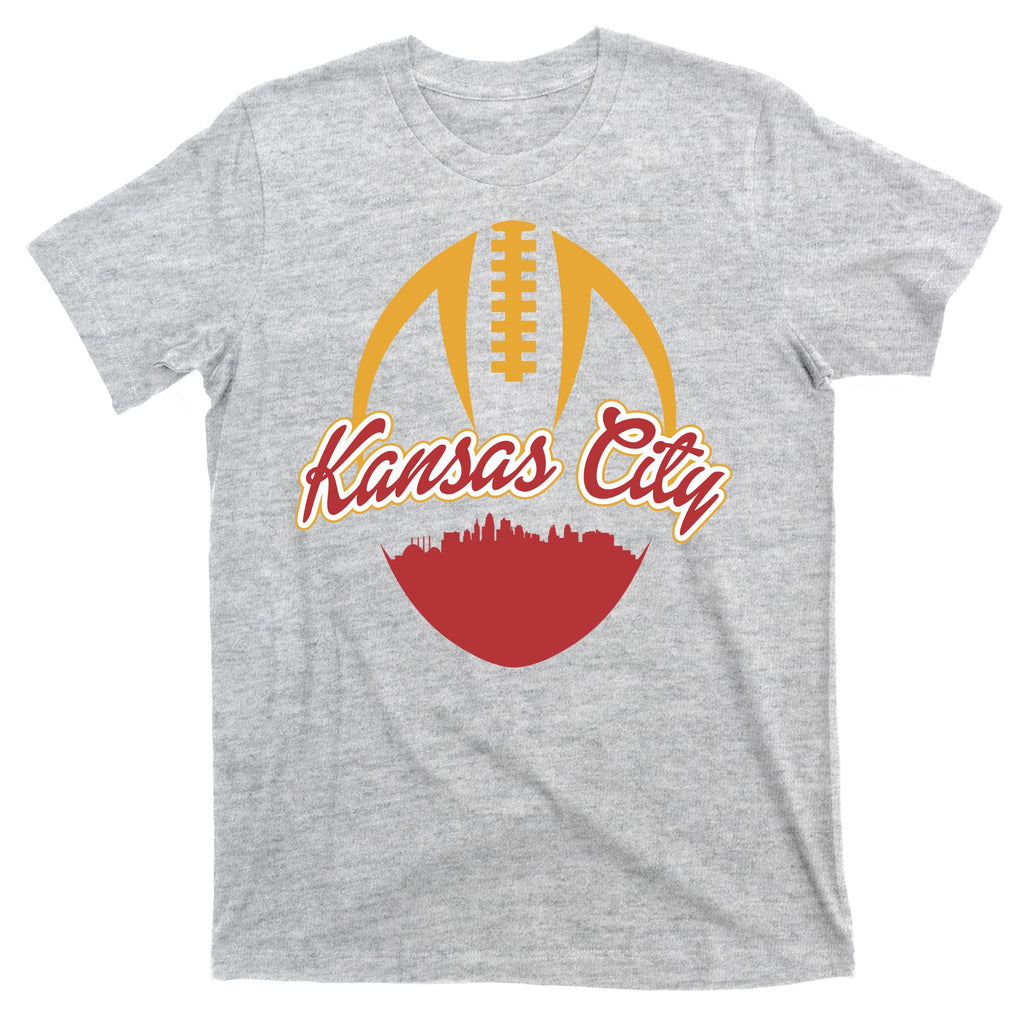Silhouette Of Kansas City KC Football Fan T-Shirt