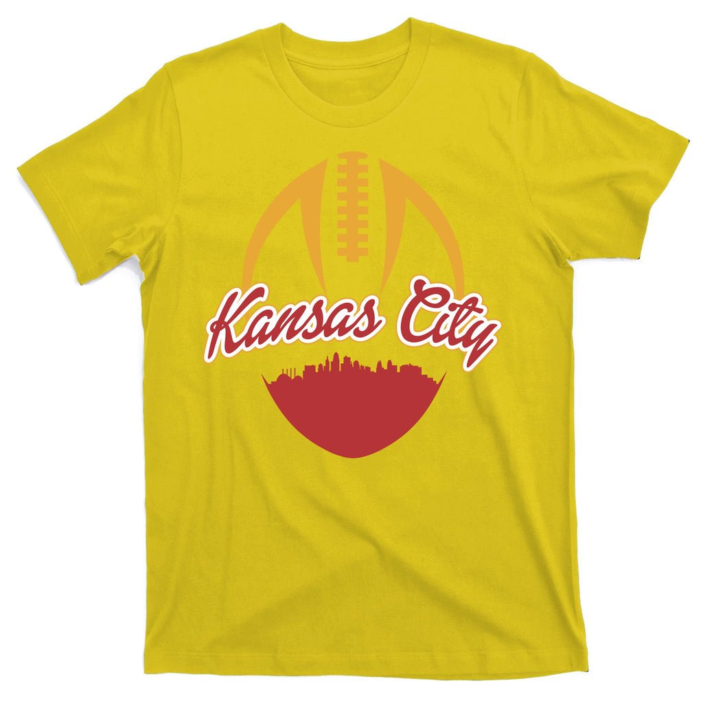 Silhouette Of Kansas City KC Football Fan T-Shirt