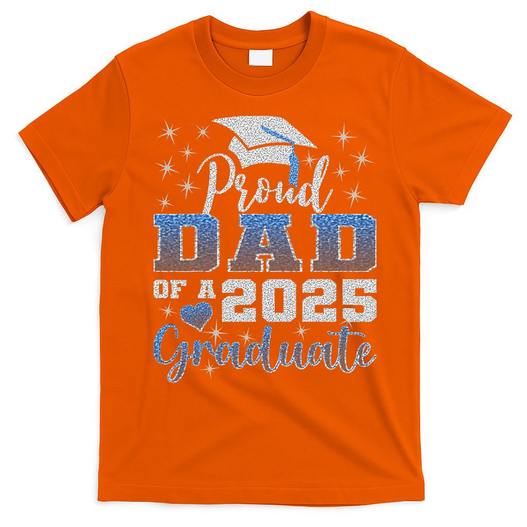 Super Proud Dad Of 2025 Graduate Awesome Family College T-Shirt