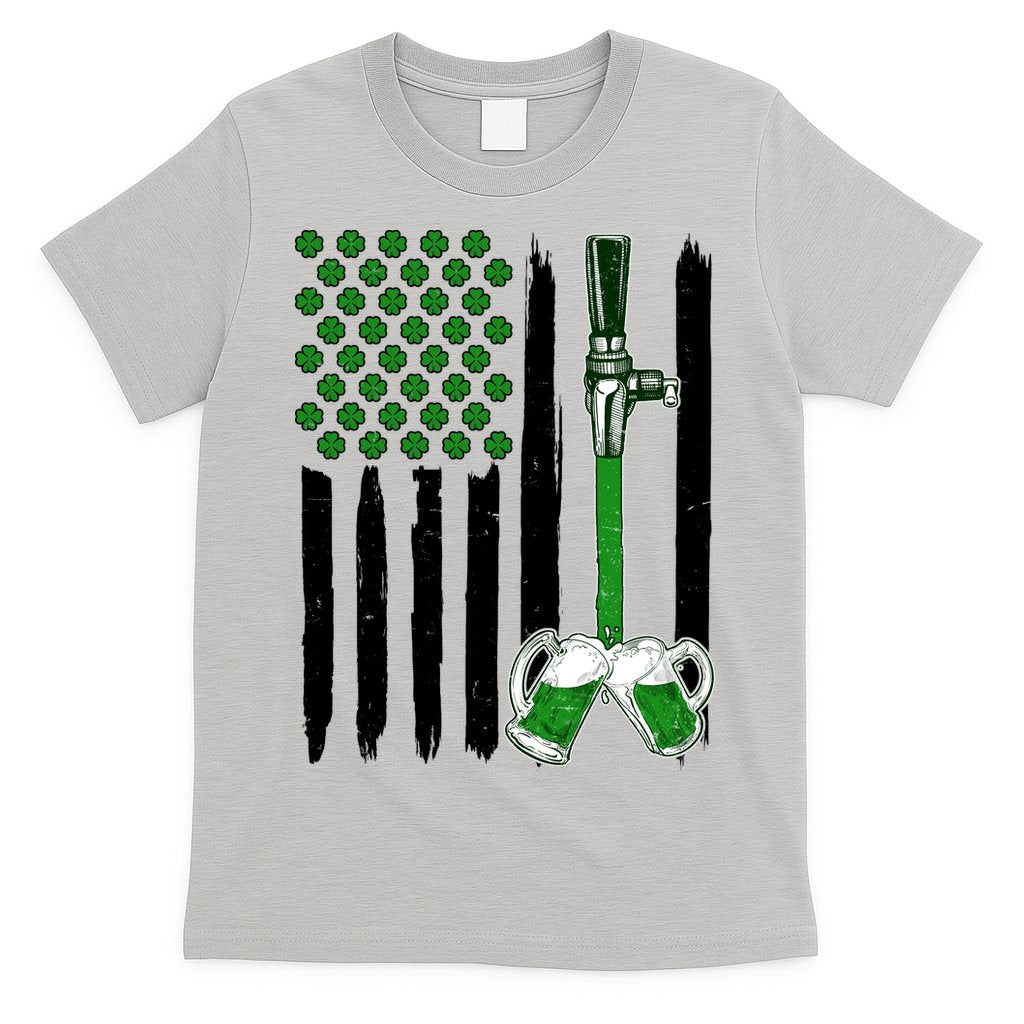St. Patrick's Day Beer Tap USA American Flag T-Shirt