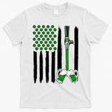 St. Patrick's Day Beer Tap USA American Flag T-Shirt