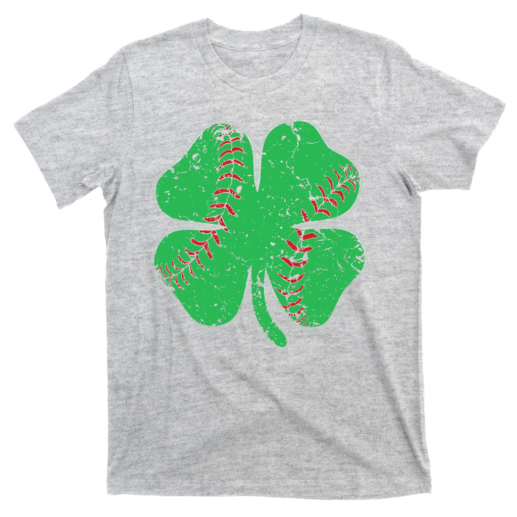 St Patrick's Day Baseball Catcher Pitcher Shamrock T-Shirt