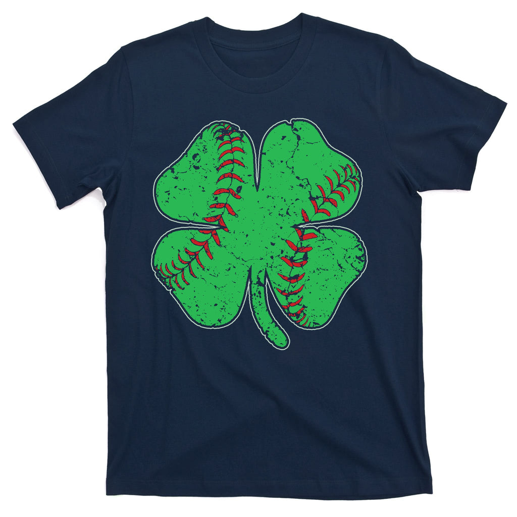 St Patrick's Day Baseball Catcher Pitcher Shamrock T-Shirt