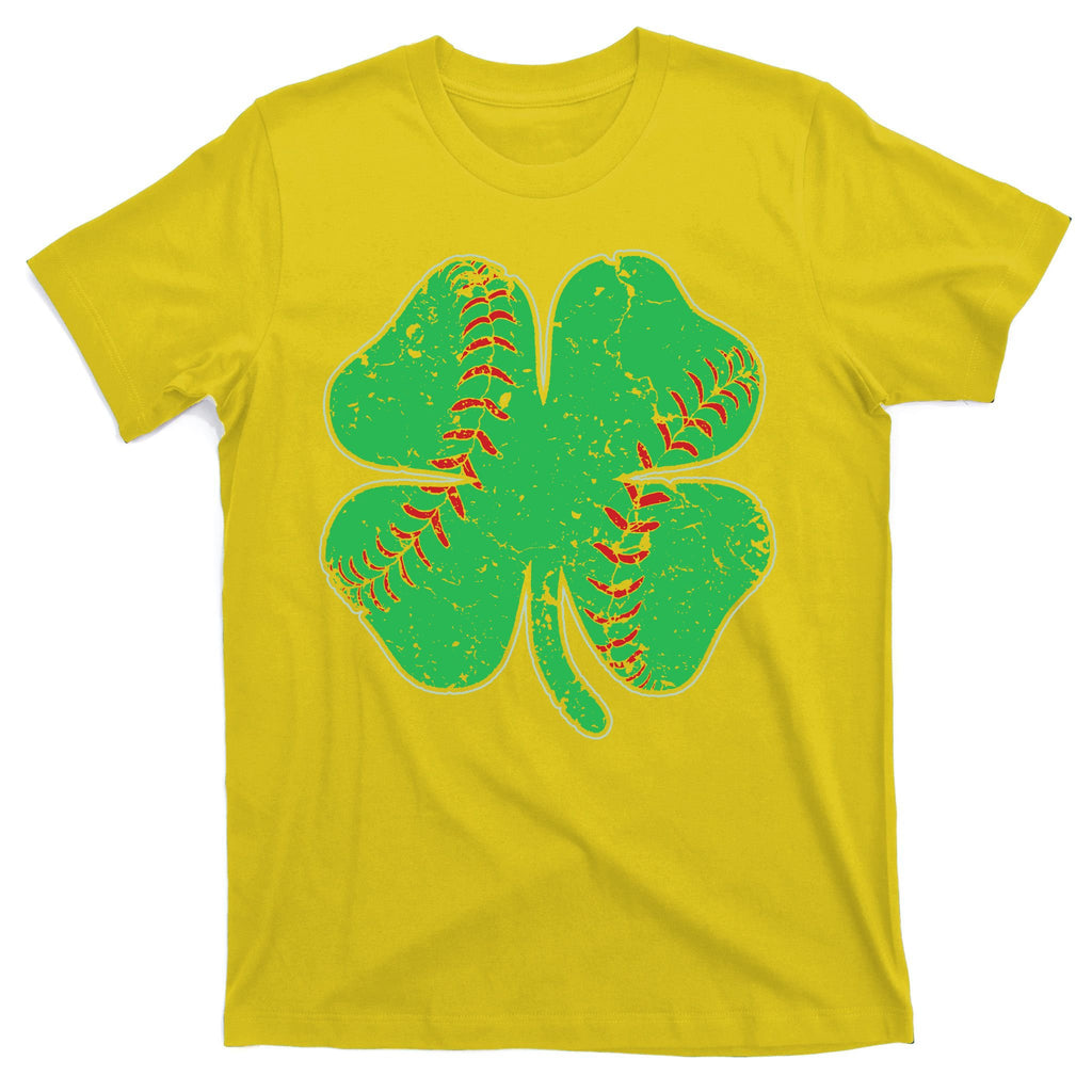 St Patrick's Day Baseball Catcher Pitcher Shamrock T-Shirt