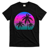 Sunset Palm Tree Cool Summer Vacation Style Vaporwave T-Shirt