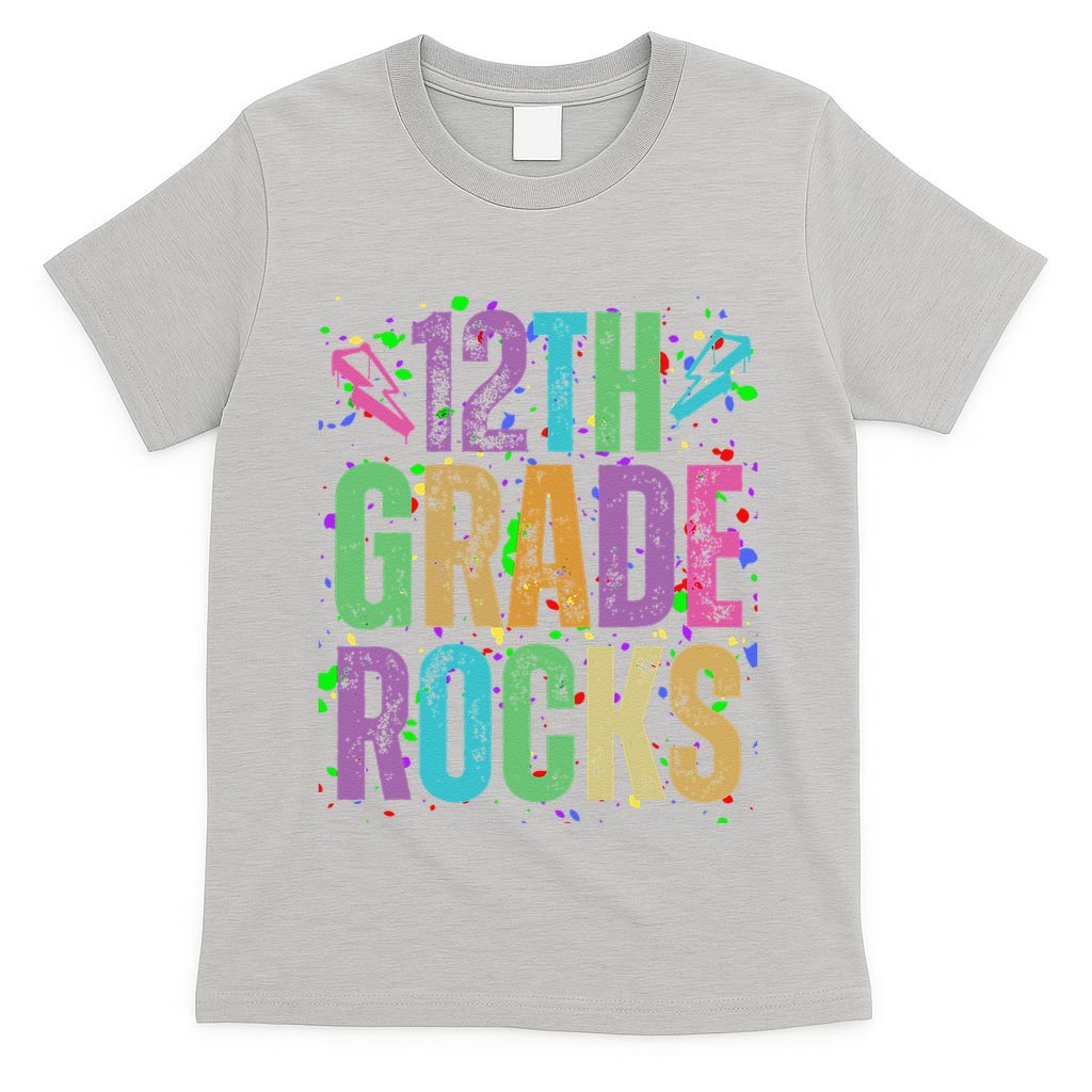School Rocks Back To School Rockin 12th Grade Rocks T-Shirt