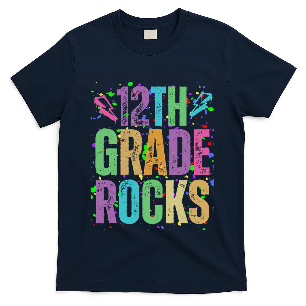 School Rocks Back To School Rockin 12th Grade Rocks T-Shirt