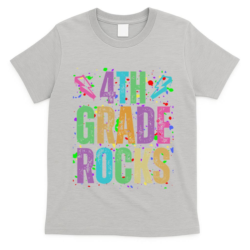 School Rocks Back To School Rockin 4th Grade Rocks T-Shirt