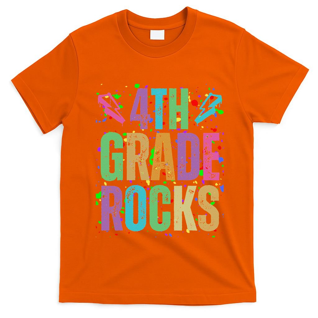 School Rocks Back To School Rockin 4th Grade Rocks T-Shirt