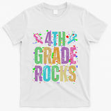 School Rocks Back To School Rockin 4th Grade Rocks T-Shirt