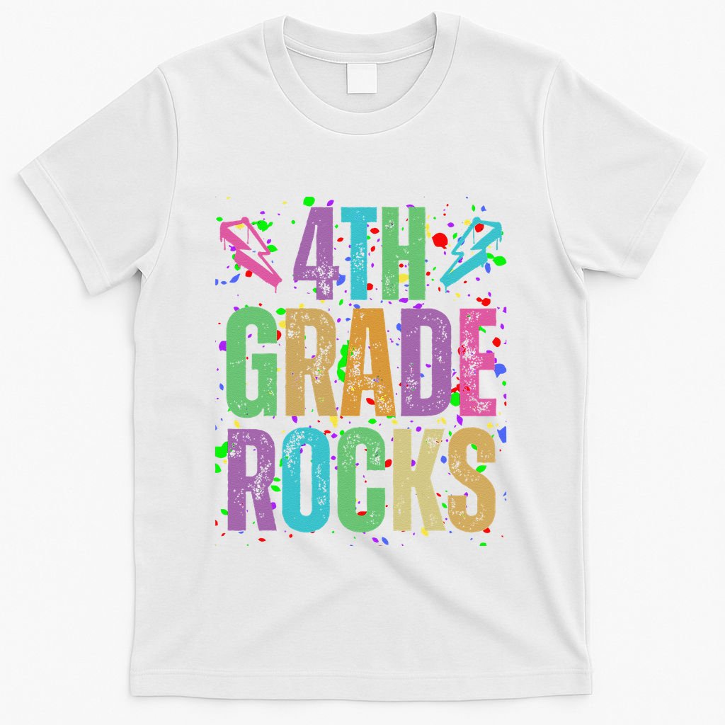 School Rocks Back To School Rockin 4th Grade Rocks T-Shirt