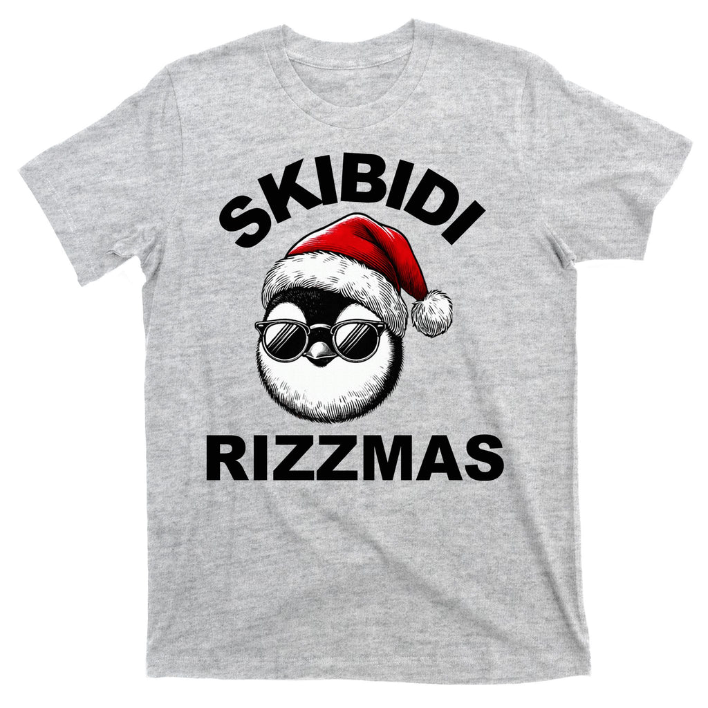 Skibidi Rizzmas Funny Christmas Penguin T-Shirt