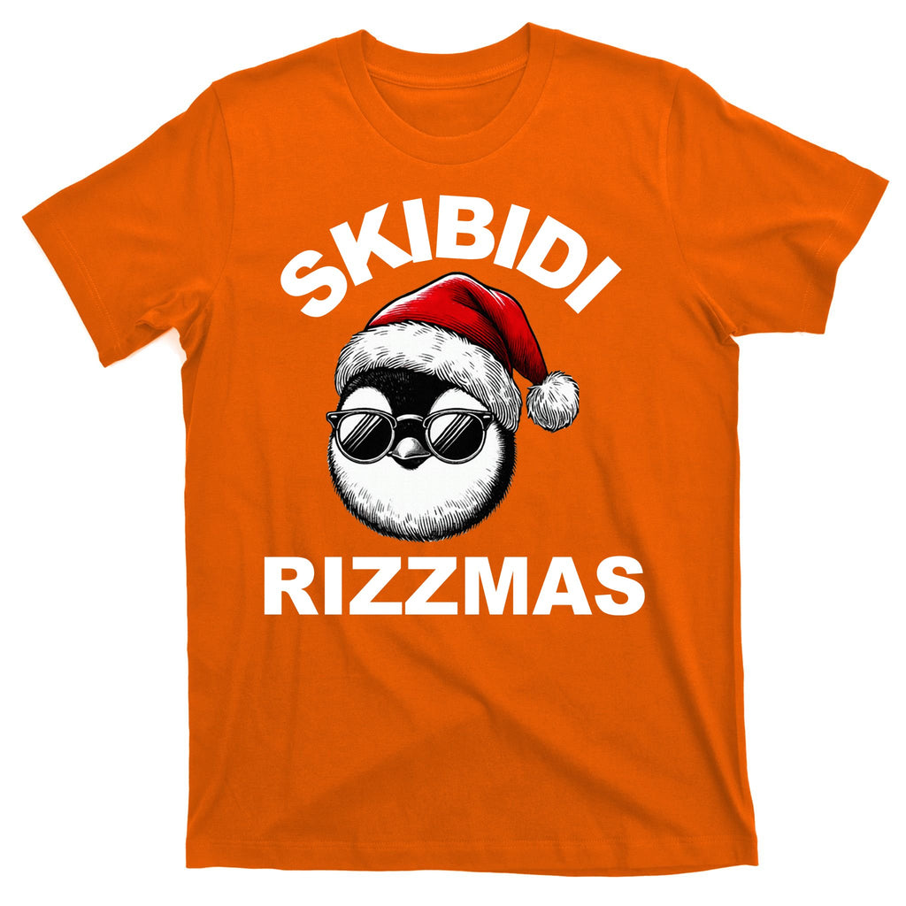 Skibidi Rizzmas Funny Christmas Penguin T-Shirt