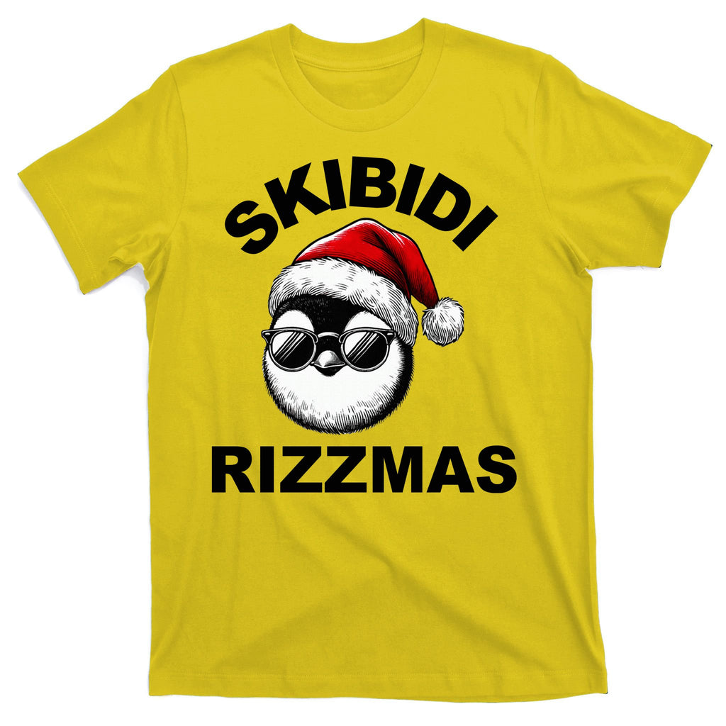 Skibidi Rizzmas Funny Christmas Penguin T-Shirt