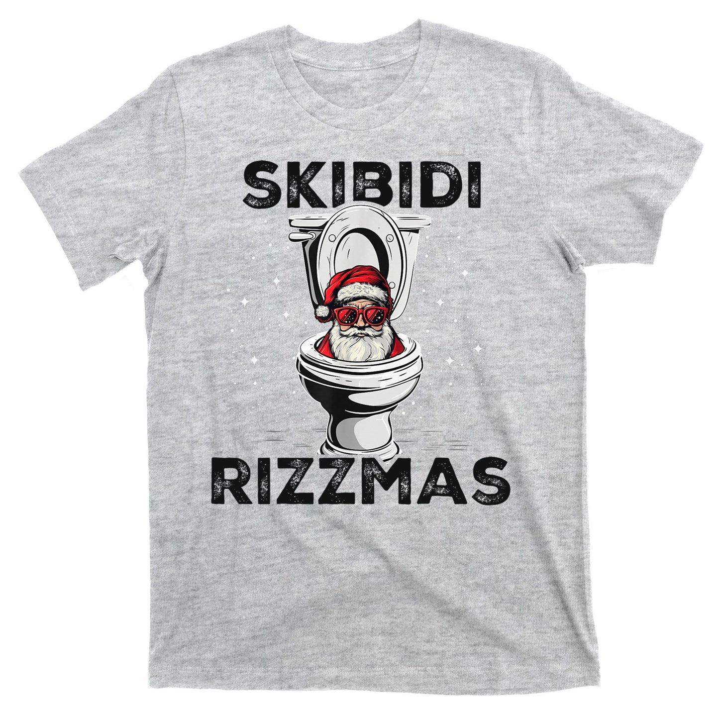 Skibidi Rizzmas Funny Toilet Santa Christmas T-Shirt