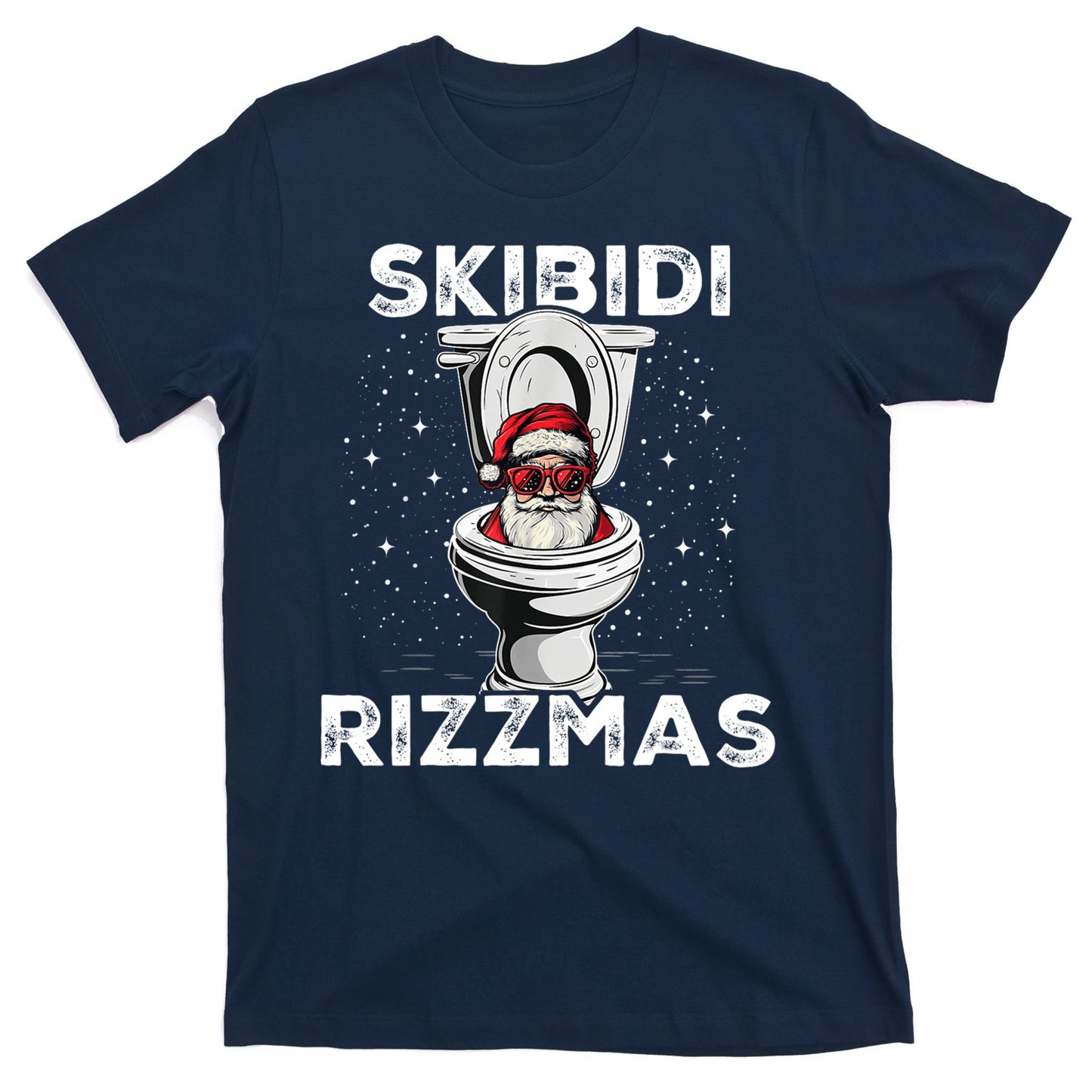 Skibidi Rizzmas Funny Toilet Santa Christmas T-Shirt