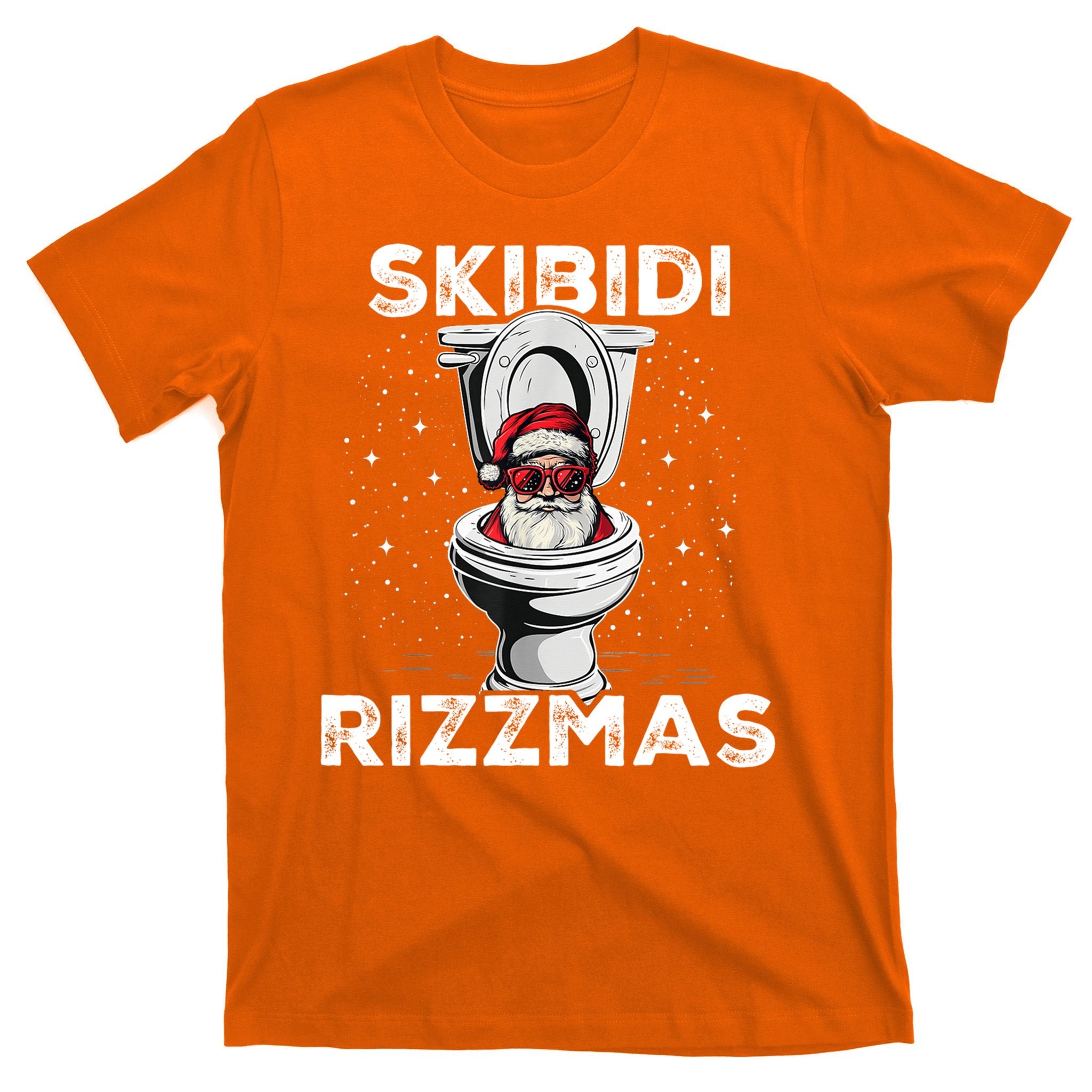 Skibidi Rizzmas Funny Toilet Santa Christmas T-Shirt