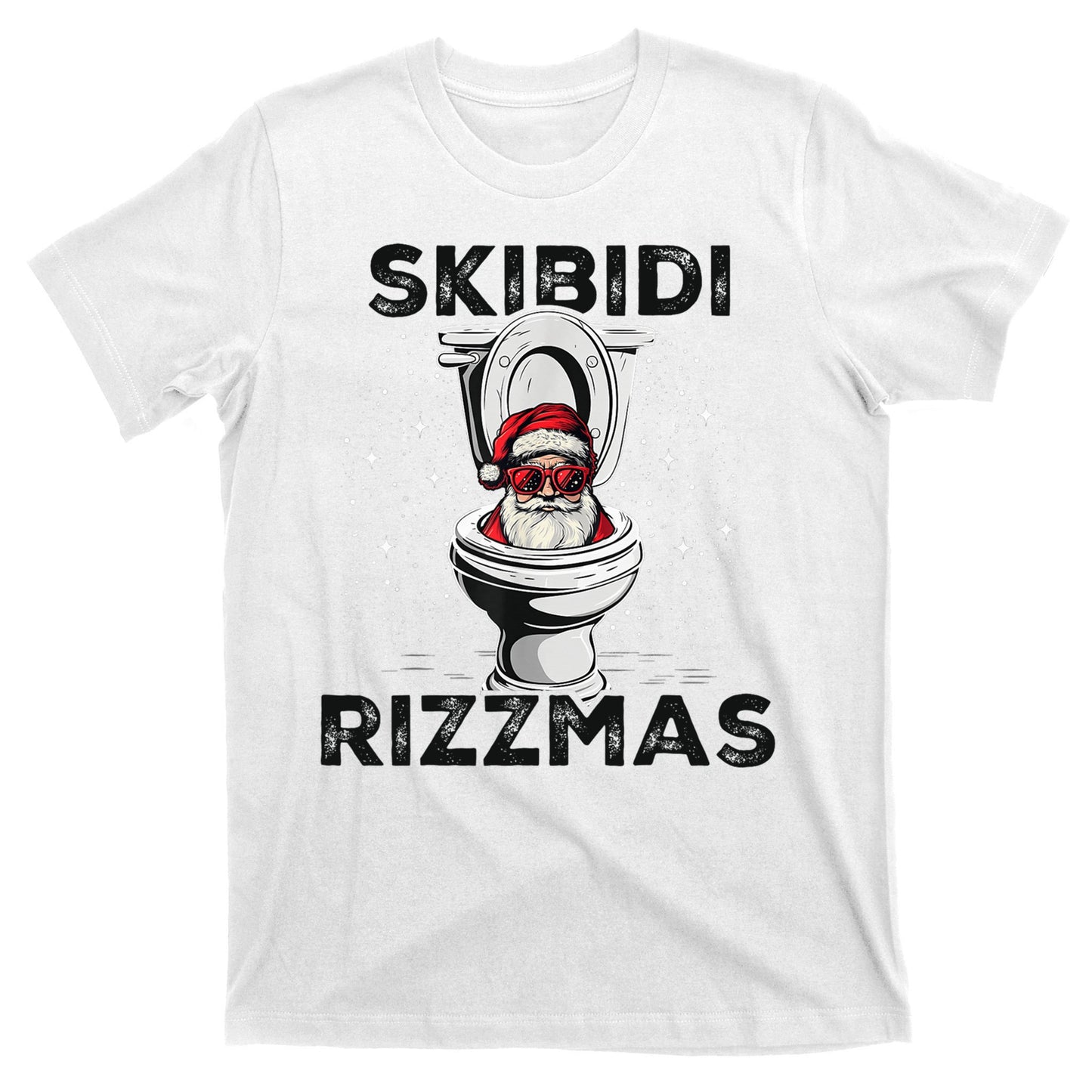 Skibidi Rizzmas Funny Toilet Santa Christmas T-Shirt
