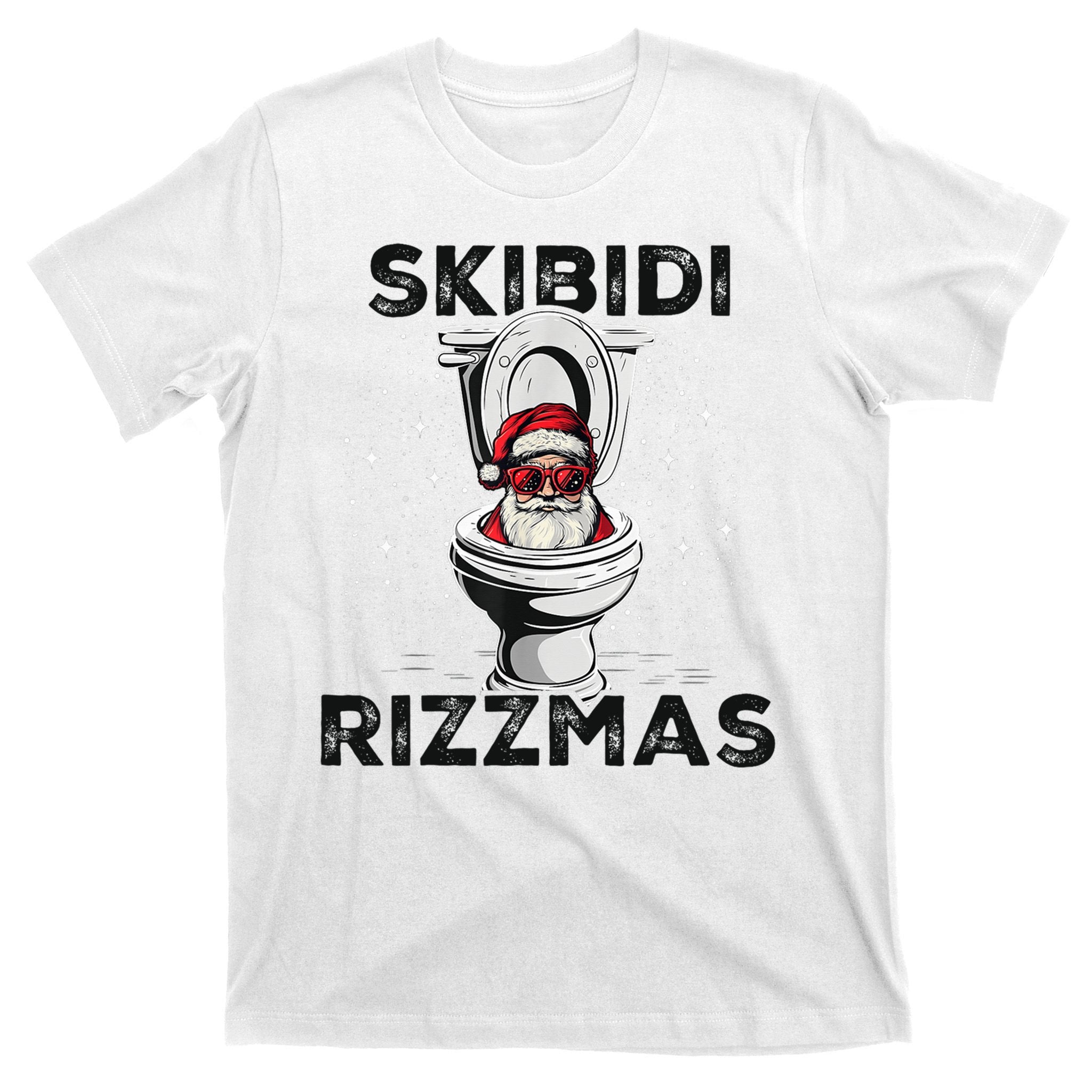 Skibidi Rizzmas Funny Toilet Santa Christmas T-Shirt