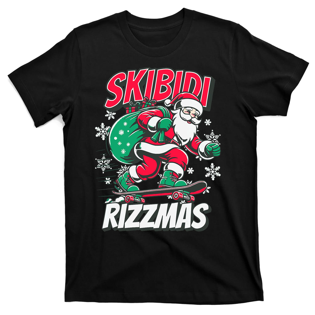 Skibidi Rizzmas Funny Santa Rizz Christmas T-Shirt