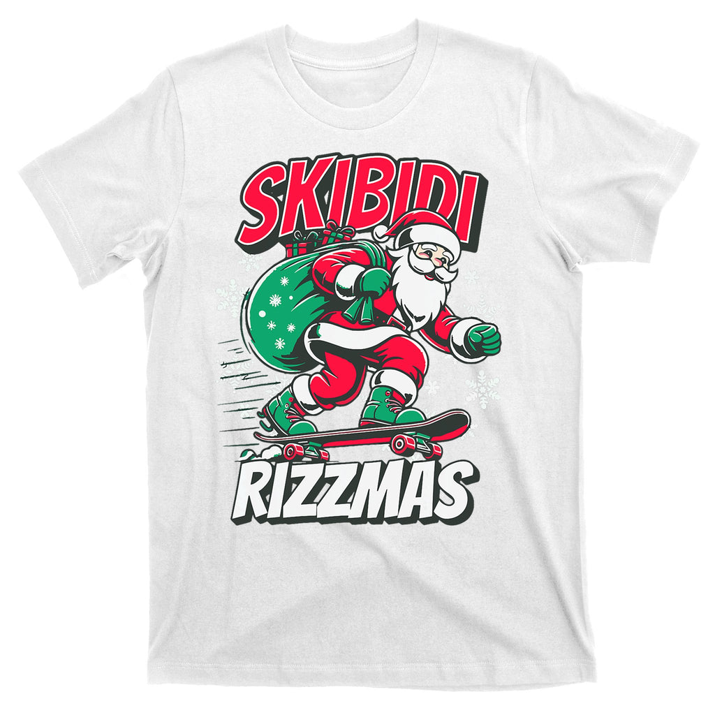 Skibidi Rizzmas Funny Santa Rizz Christmas T-Shirt