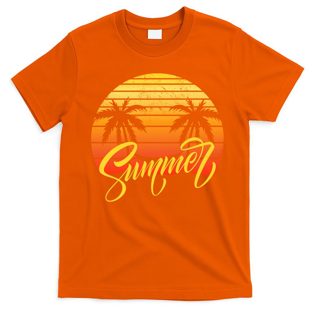 Summer Retro Sunset Tropical T-Shirt