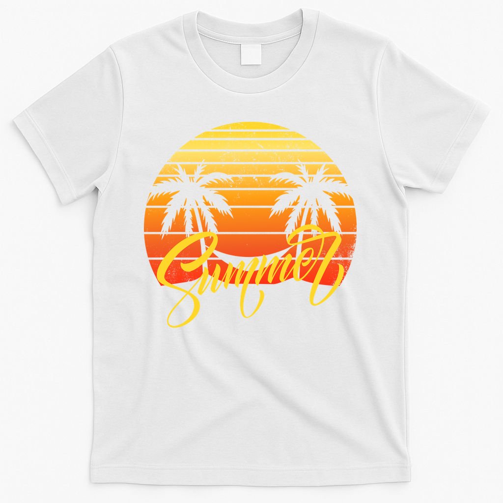 Summer Retro Sunset Tropical T-Shirt