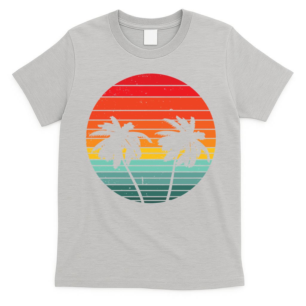 Summer Retro Tropical Sunset T-Shirt
