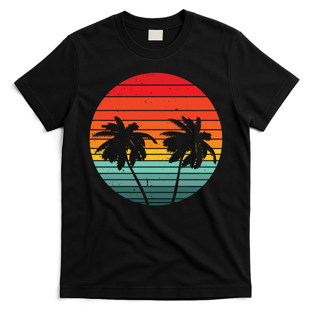 Summer Retro Tropical Sunset T-Shirt