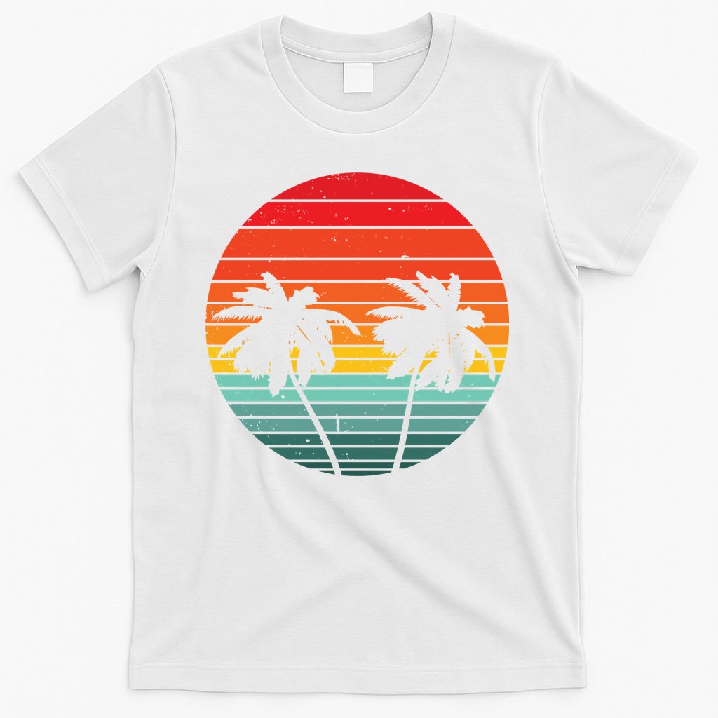 Summer Retro Tropical Sunset T-Shirt