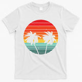Summer Retro Tropical Sunset T-Shirt