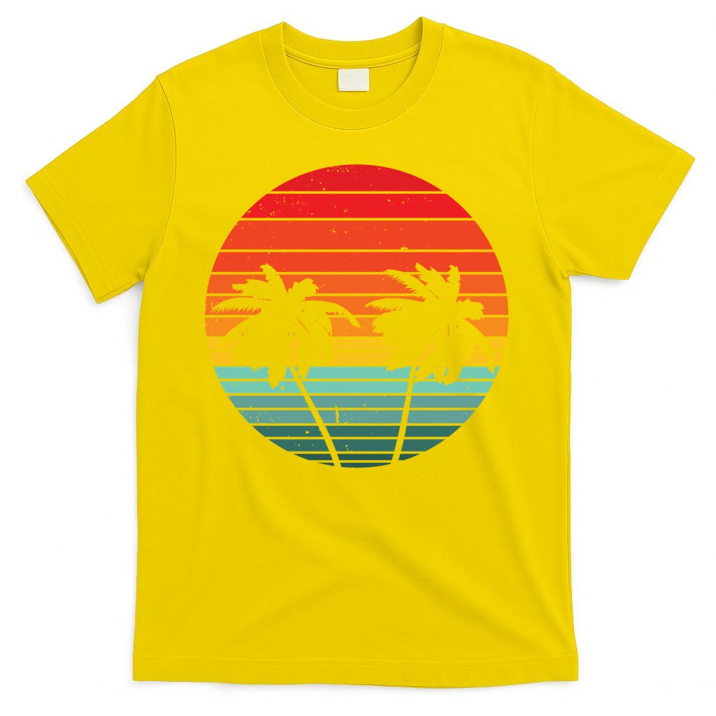 Summer Retro Tropical Sunset T-Shirt