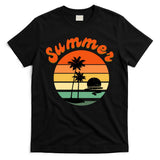Summer Sunset Beach Retro Vacation T-Shirt