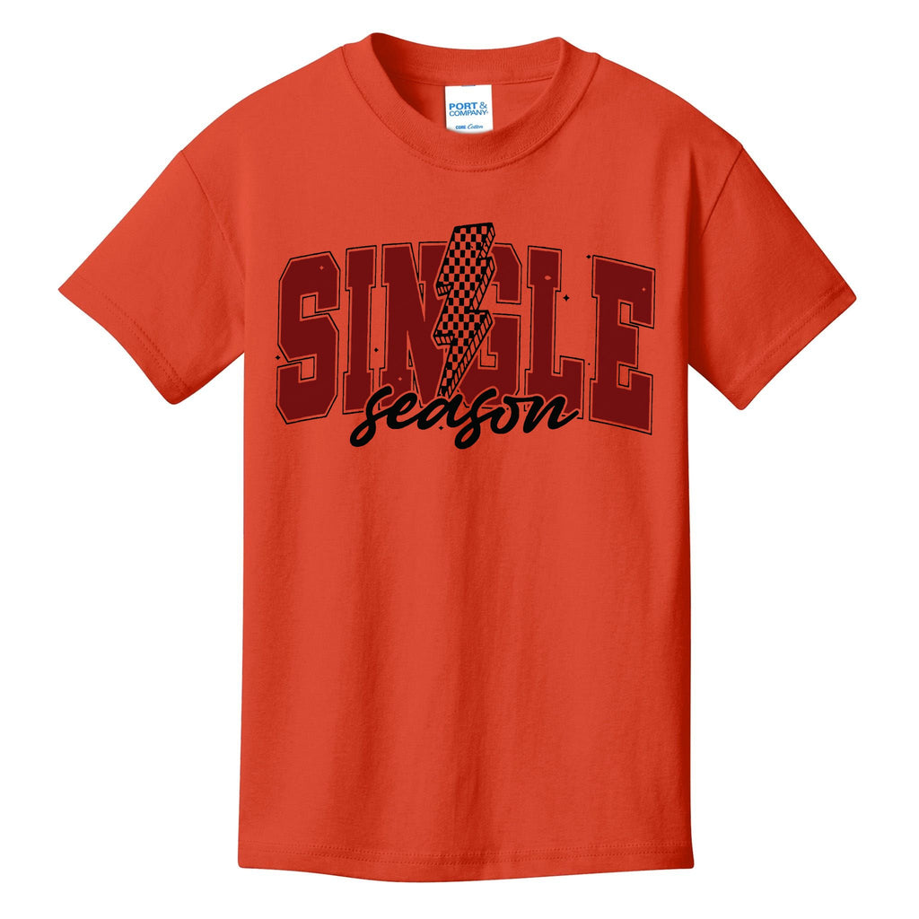 Single Season Checkred Retro Valentine Kids T-Shirt