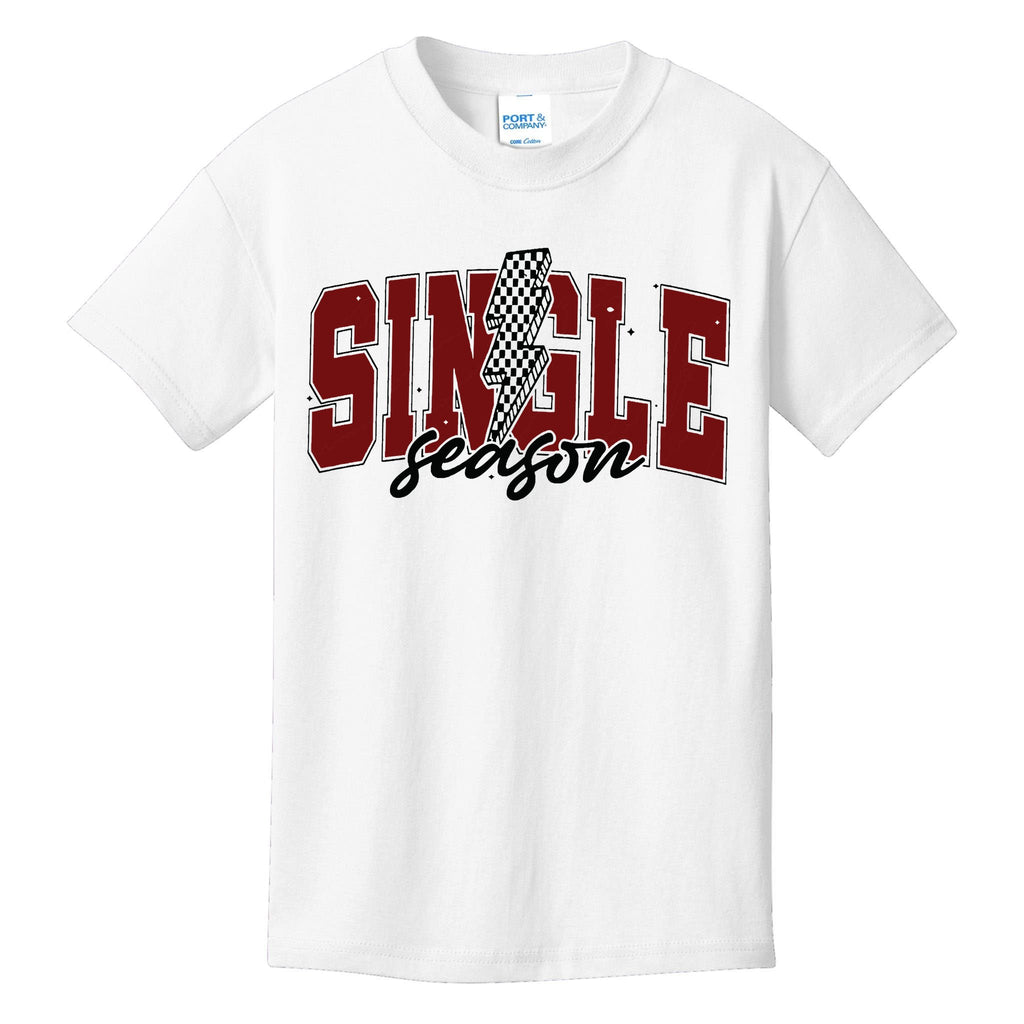 Single Season Checkred Retro Valentine Kids T-Shirt