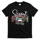 Scouting Scout Mom Life Messy Bun Hair T-Shirt
