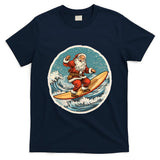 Surfing Santa On Surfboard Christmas In July Summer Surf T-Shirt