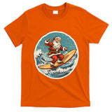Surfing Santa On Surfboard Christmas In July Summer Surf T-Shirt