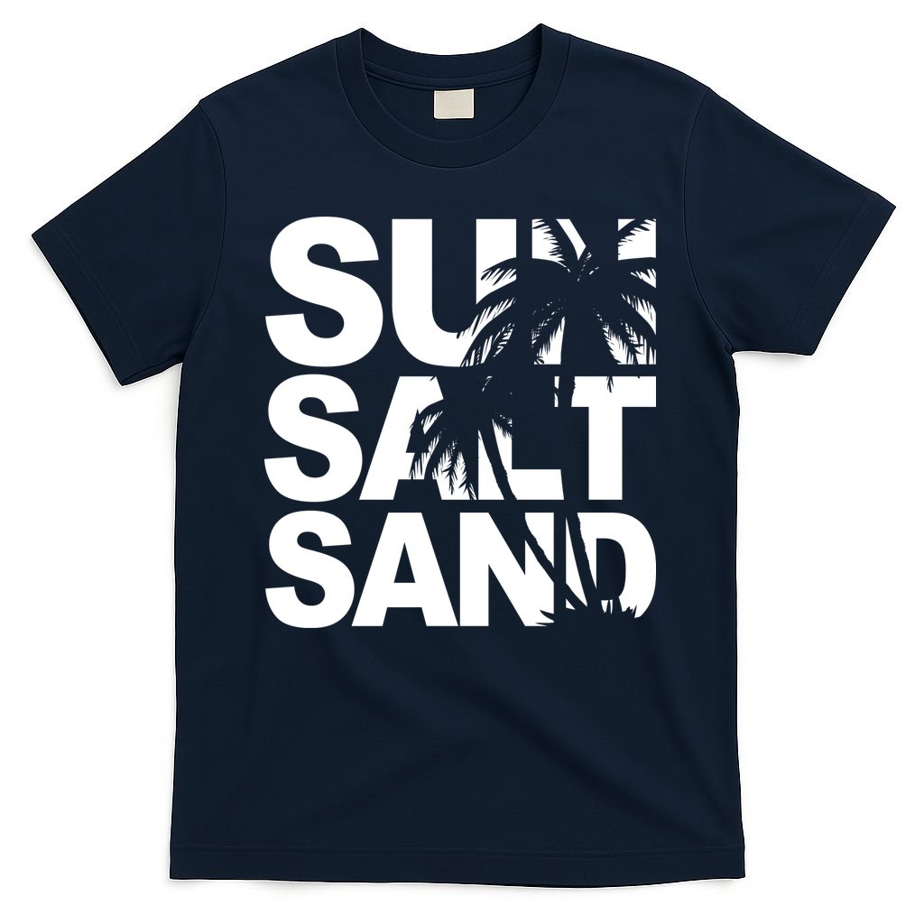 Sun Salt Sand Summer Palm Tree T-Shirt