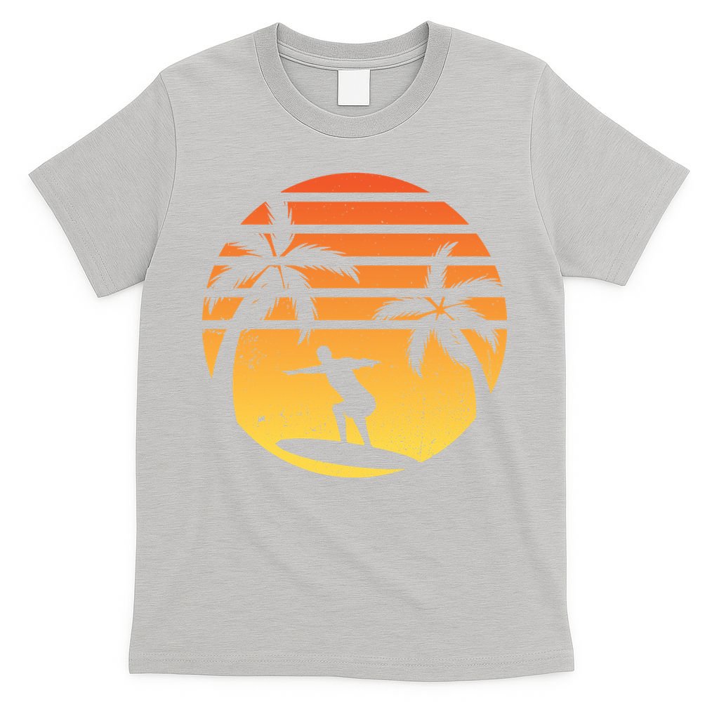Summer Surf Sunset Retro T-Shirt