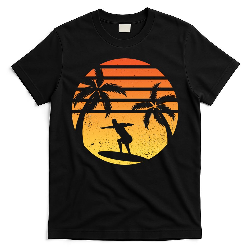 Summer Surf Sunset Retro T-Shirt