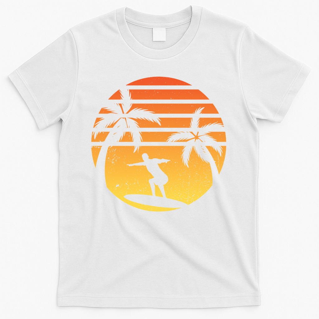 Summer Surf Sunset Retro T-Shirt