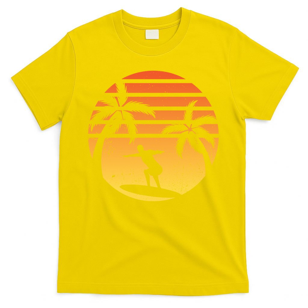 Summer Surf Sunset Retro T-Shirt