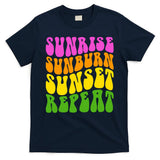 Sunrise Sunburn Sunset Repeat Retro Summer T-Shirt