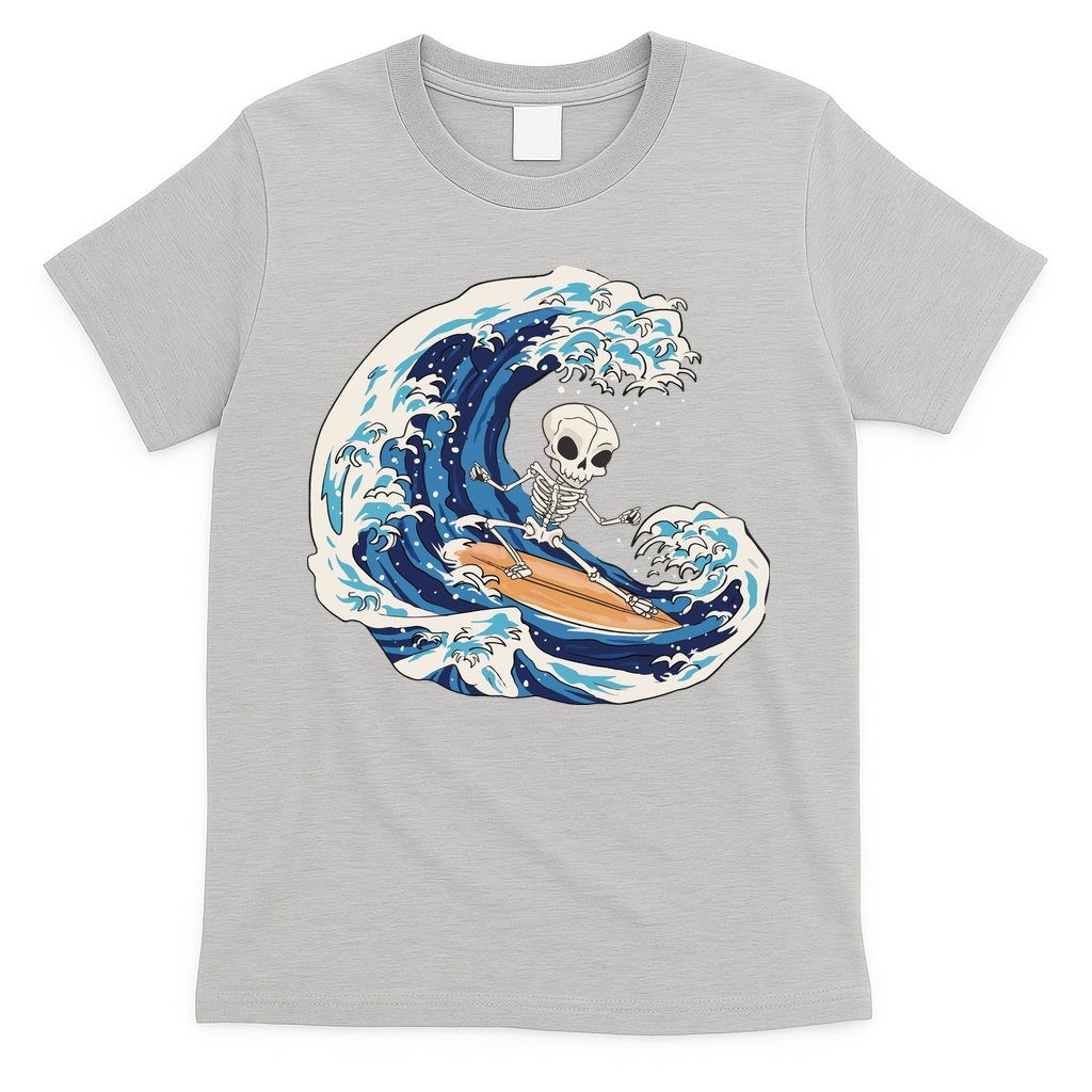 Skeleton Surfing Summer Surfer T-Shirt