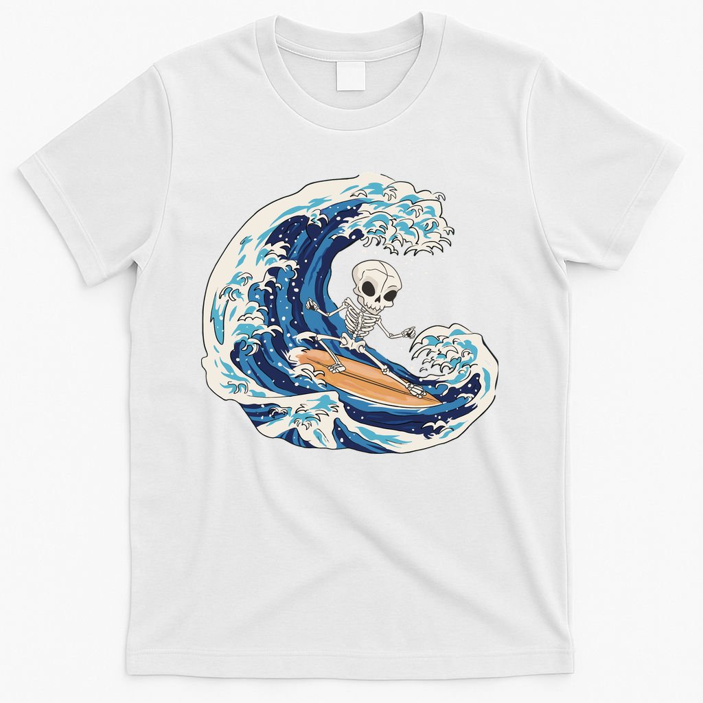 Skeleton Surfing Summer Surfer T-Shirt